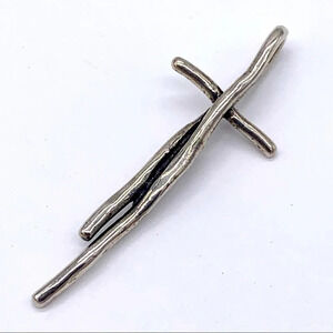 Silpada Great Impressions Silver Cross Pendant